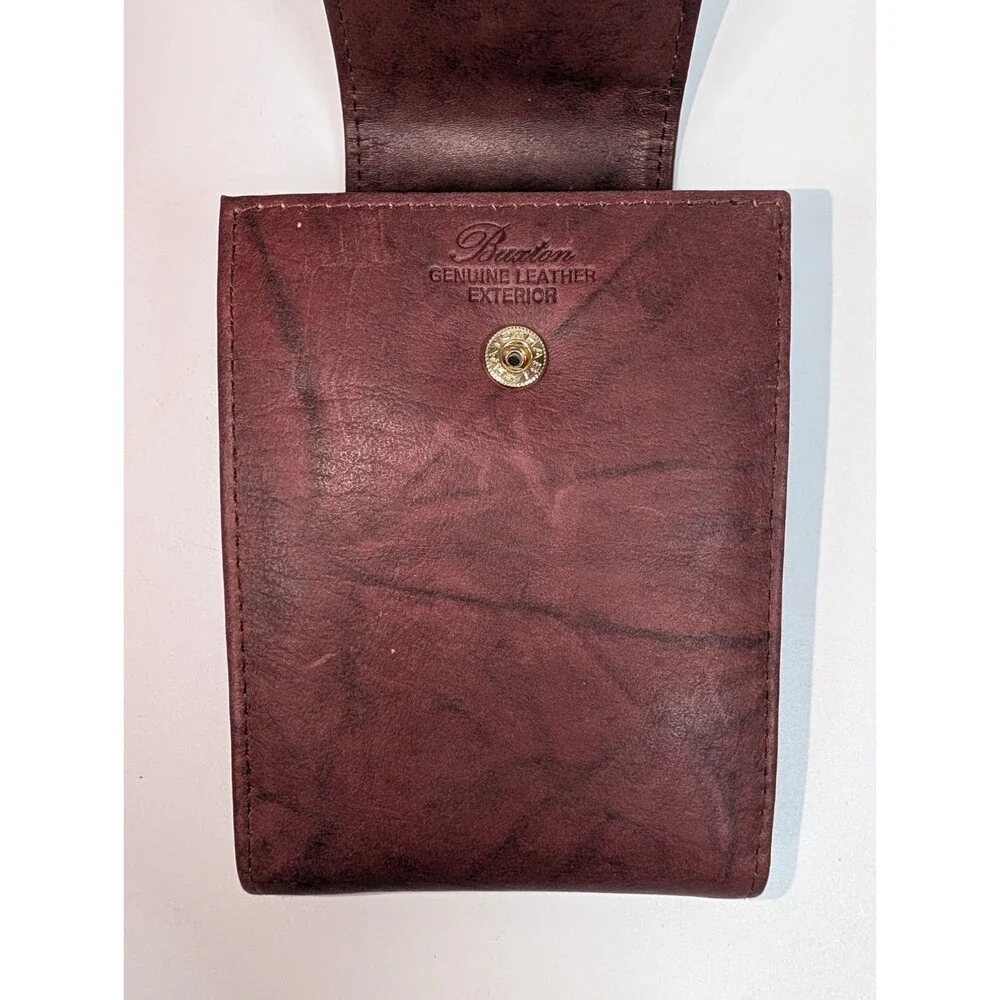 Buxton Genuine Leather Wallet Brown Bifold Organizer Coin Pocket ID Holder NIB